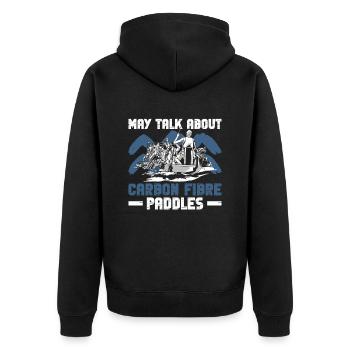 Drachenboot Und Drachenbootmannschaft - Unisex Premium Bio Zip Hoodie - Schwarz - Hinten - Nico (187cm)