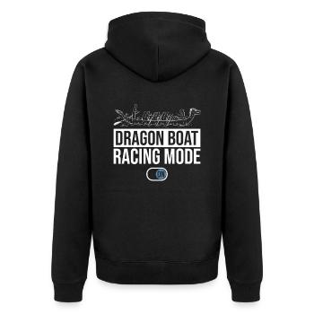 Drachenboot Mode On - Unisex Premium Organic Zip Hoodie - black - Back - Nico (187cm)