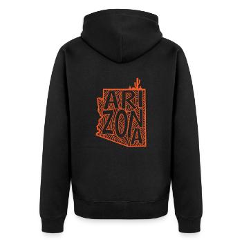 Arizona États-Unis Amérique État - Veste à capuche bio Premium Unisexe - noir - Dos - Nico (187cm)
