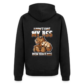 Capybara capybara drôle - Veste à capuche bio Premium Unisexe - noir - Dos - Nico (187cm)