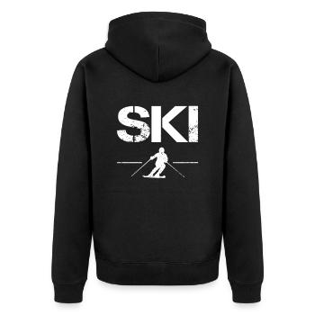 Ski - Veste à capuche bio Premium Unisexe - noir - Dos - Nico (187cm)