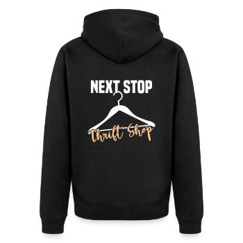 Magasin d’occasion Eco Hipster d’occasion - Veste à capuche bio Premium Unisexe - noir - Dos - Nico (187cm)