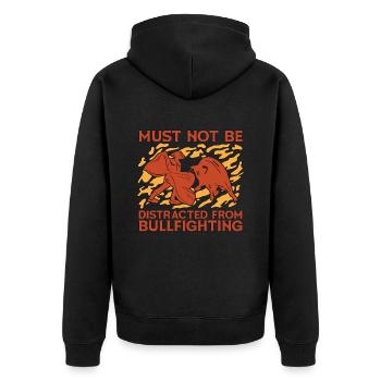 Bullfighting Must Not Be Loves Torero Bullfighter - Unisex Premium Bio Zip Hoodie - Schwarz - Hinten - Nico (187cm)