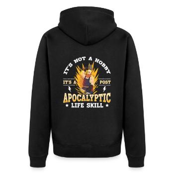 Its Not A Hobby Funny Saying Anvil Blacksmith - Unisex Premium Organic Zip Hoodie - black - Back - Nico (187cm)