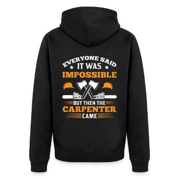 Charpentier, charpentier - Veste à capuche bio Premium Unisexe - noir - Dos - Nico (187cm)