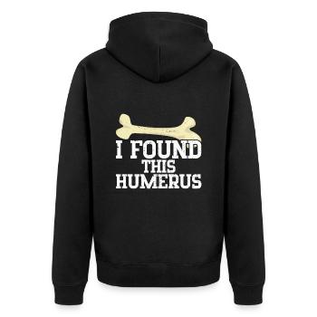 Archaeology - Unisex Premium Organic Zip Hoodie - black - Back - Nico (187cm)