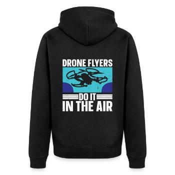Drone - Veste à capuche bio Premium Unisexe - noir - Dos - Nico (187cm)