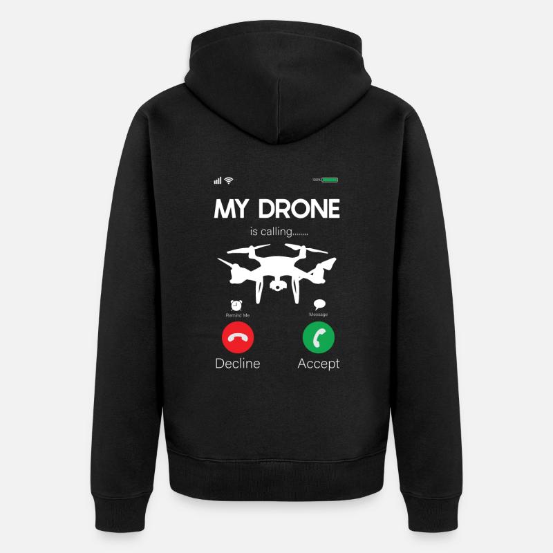 Drone - Veste à capuche bio Premium Unisexe - noir