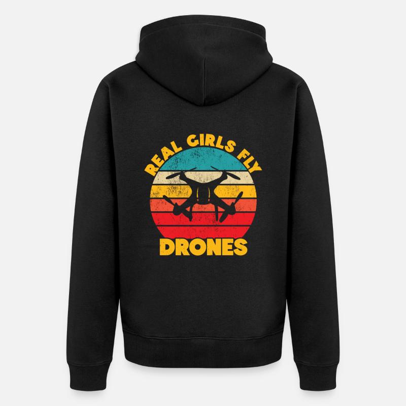 Drone - Veste à capuche bio Premium Unisexe - noir