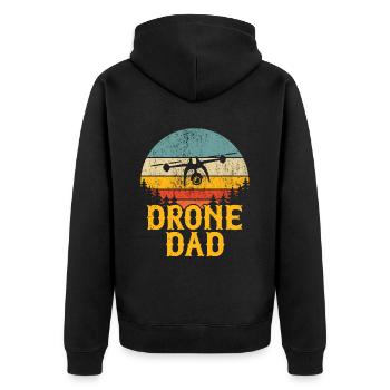 Drone - Veste à capuche bio Premium Unisexe - noir - Dos - Nico (187cm)