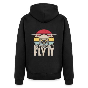 Drone - Veste à capuche bio Premium Unisexe - noir - Dos - Nico (187cm)