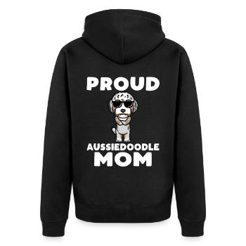 Aussiedoodle Chien - Veste à capuche bio Premium Unisexe - noir - Dos - Nico (187cm)