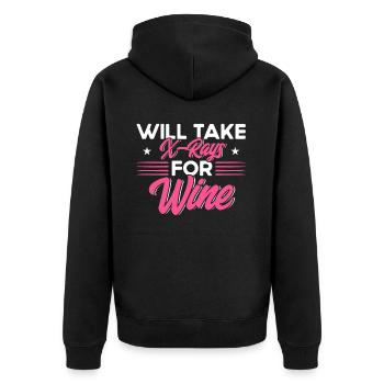 Radiology Radiologist Radiology Technician - Unisex Premium Organic Zip Hoodie - black - Back - Nico (187cm)
