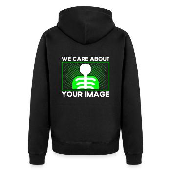 Radiology Radiologist Radiology Technician - Unisex Premium Organic Zip Hoodie - black - Back - Nico (187cm)