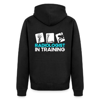 Radiology Radiologist Radiology Technician - Unisex Premium Organic Zip Hoodie - black - Back - Nico (187cm)