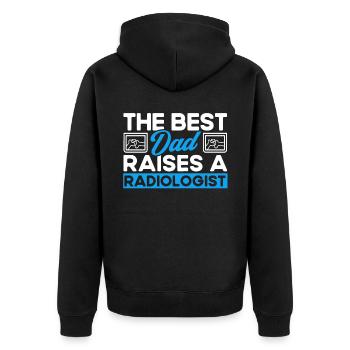 Radiology Radiologist Radiology Technician - Unisex Premium Organic Zip Hoodie - black - Back - Nico (187cm)
