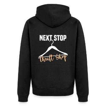 Magasin d’occasion Eco Hipster d’occasion - Veste à capuche bio Premium Unisexe - noir - Dos - Nico (187cm)