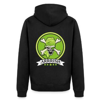 Shenanigan St. Patricks Day Irish Pirate Shamrock - Veste à capuche bio Premium Unisexe - noir - Dos - Nico (187cm)