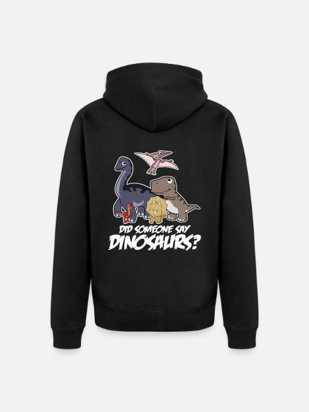 Dinosaurier Dinos Dino - Unisex Premium Bio Zip Hoodie - Schwarz