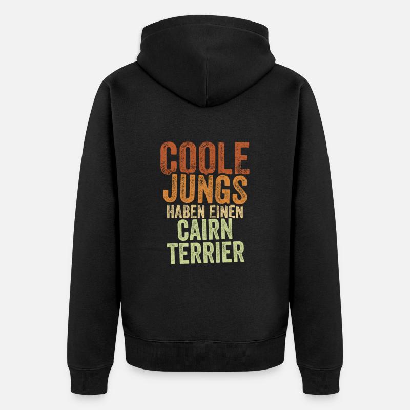 Cairn Terrier - Unisex Premium Bio Zip Hoodie - Schwarz