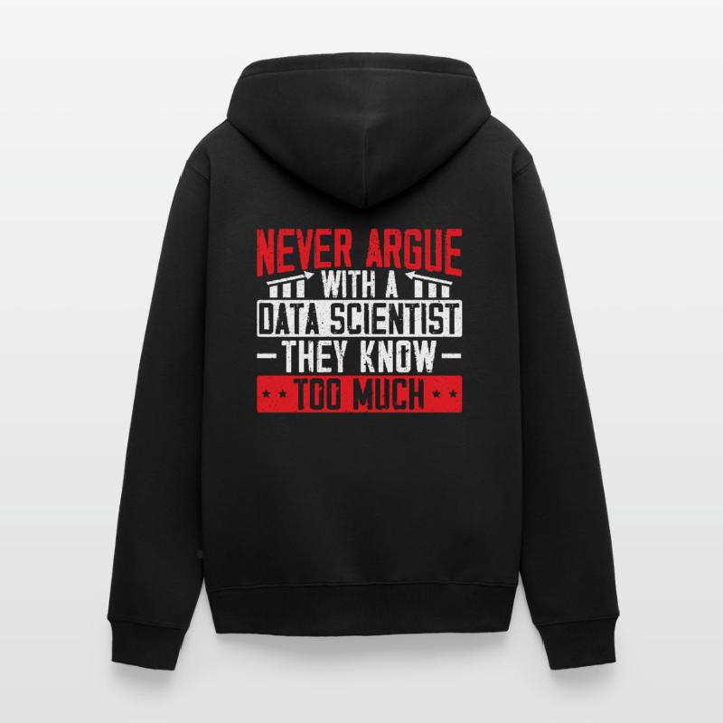 Datenflüsterer Job Data Scientist Data Science Unisex Premium Bio Zip Hoodie