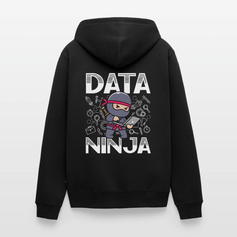 Data Ninja Data Whisperer Data Scientist Unisex Premium Bio Zip Hoodie