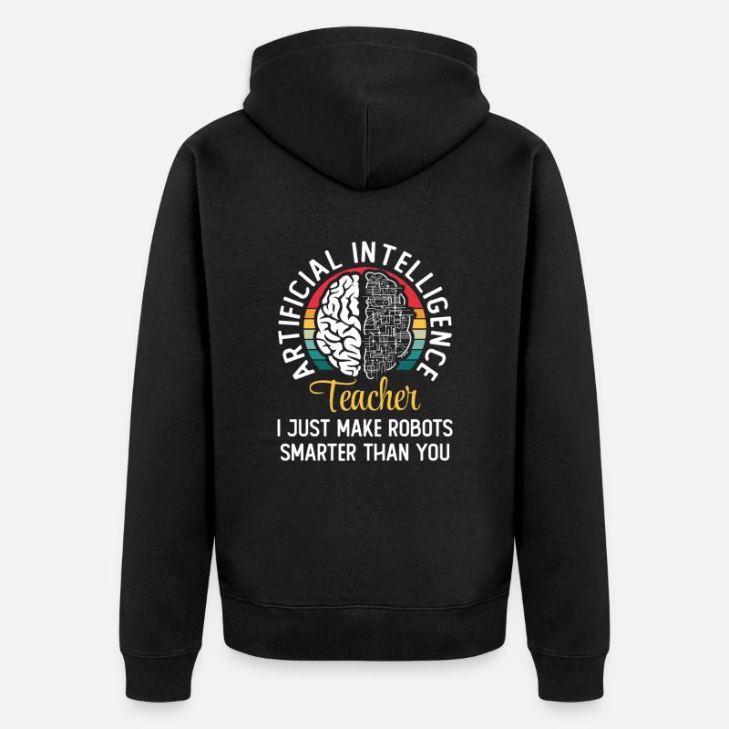 Artificial Intelligence Teacher - Unisex Premium Bio Zip Hoodie - Schwarz