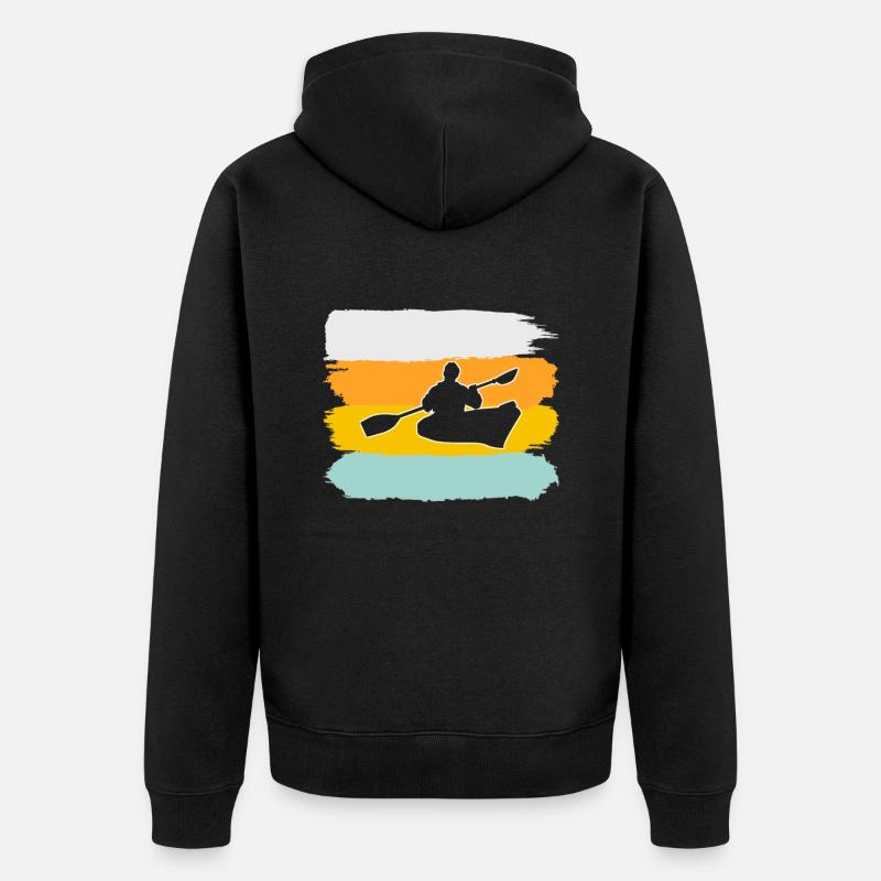 Canoë Rétro - Veste à capuche bio Premium Unisexe - noir