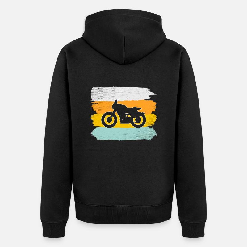 Moto Rétro - Veste à capuche bio Premium Unisexe - noir