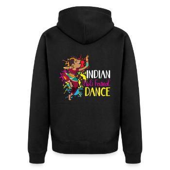 Indian Holi Festival Festival Dance Hindu Buddhist - Unisex Premium Organic Zip Hoodie - black - Back - Nico (187cm)