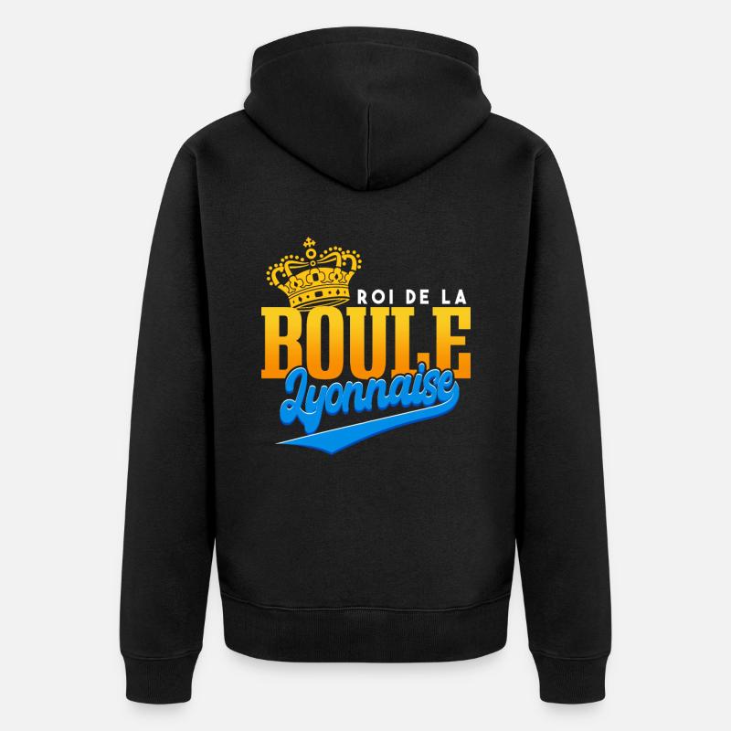 Roi De La Boule Lyonnaise - Veste à capuche bio Premium Unisexe - noir