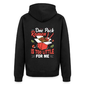 Un paquet de ramen ne me suffit pas - - Veste à capuche bio Premium Unisexe - noir - Dos - Nico (187cm)