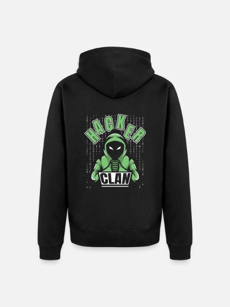 Entwickler Coder Programmierer Hacker - Unisex Premium Bio Zip Hoodie - Schwarz