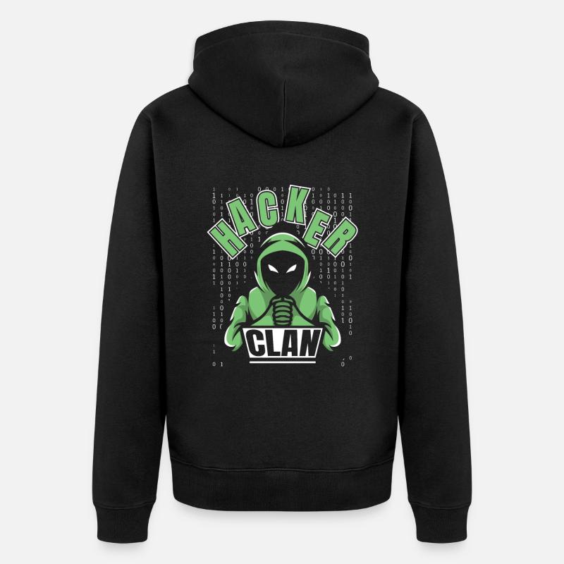 Développeur, Codeur, Programmeur, Hacker - Veste à capuche bio Premium Unisexe - noir