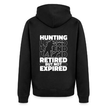 Chasse chasseur chasse à la retraite - Veste à capuche bio Premium Unisexe - noir - Dos - Nico (187cm)