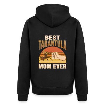 Tarantula Terrarium Design für ein Haustier - Unisex Premium Bio Zip Hoodie - Schwarz - Hinten - Nico (187cm)