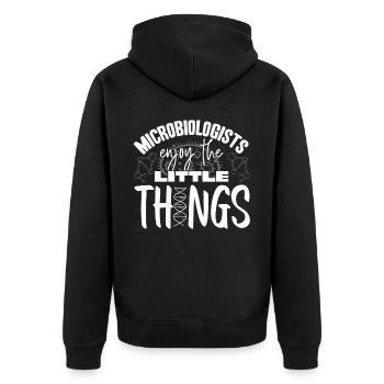 Microbiology, Chemistry Teacher, Microbiologist - Unisex Premium Organic Zip Hoodie - black - Back - Nico (187cm)