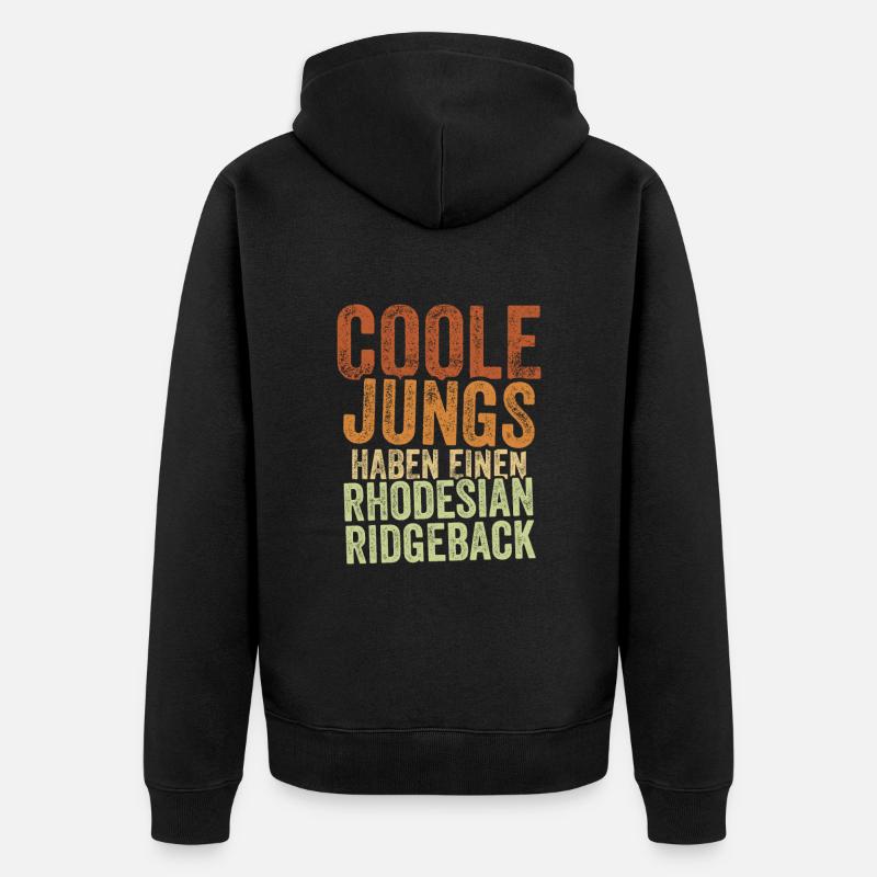 Rhodesian Ridgeback - Unisex Premium Bio Zip Hoodie - Schwarz