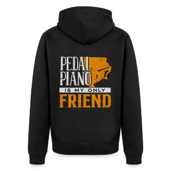 Pianiste, professeur de piano, pianiste, - Veste à capuche bio Premium Unisexe - noir - Dos - Nico (187cm)