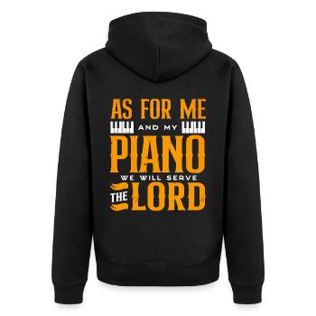 Pianiste, professeur de piano, pianiste, - Veste à capuche bio Premium Unisexe - noir - Dos - Nico (187cm)