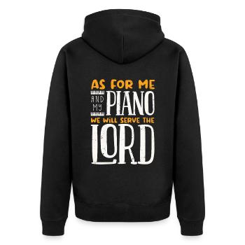 Pianiste, professeur de piano, pianiste, - Veste à capuche bio Premium Unisexe - noir - Dos - Nico (187cm)