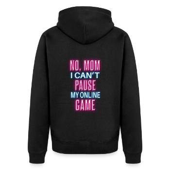 Funny Gamer Gamer Saying Design - Unisex Premium Organic Zip Hoodie - black - Back - Nico (187cm)