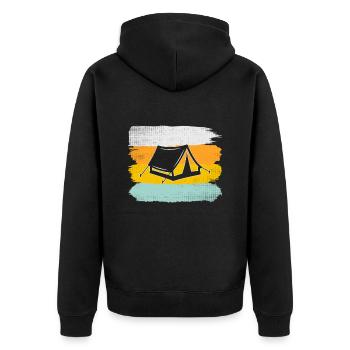 Camping Rétro - Veste à capuche bio Premium Unisexe - noir - Dos - Nico (187cm)