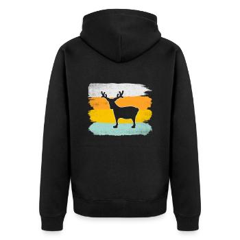Moose Retro - Veste à capuche bio Premium Unisexe - noir - Dos - Nico (187cm)