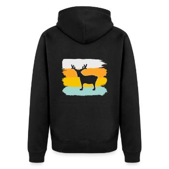 Moose Retro - Veste à capuche bio Premium Unisexe - noir - Dos - Nico (187cm)