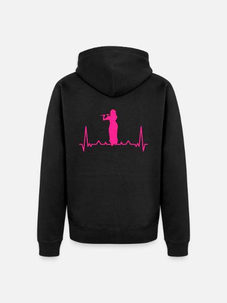 Flute player Flute player - Unisex Premium Organic Zip Hoodie - black