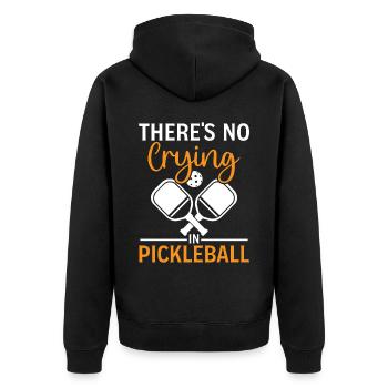 Pickleball Joke Telling - Il n’y a pas de pleurs dans Pickl - Veste à capuche bio Premium Unisexe - noir - Dos - Nico (187cm)