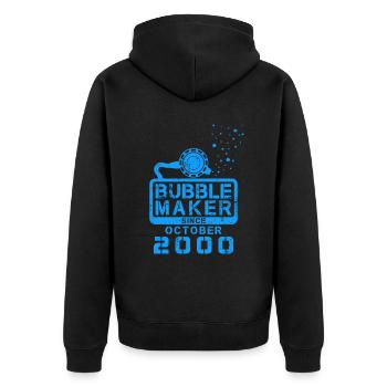 Plongeur Birthday Bubblemaker depuis octobre 2000 - Veste à capuche bio Premium Unisexe - noir - Dos - Nico (187cm)