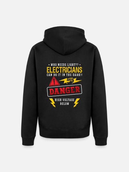 Electronics Repair Who Needs Light Repair Worker - Unisex Premium Bio Zip Hoodie - Schwarz