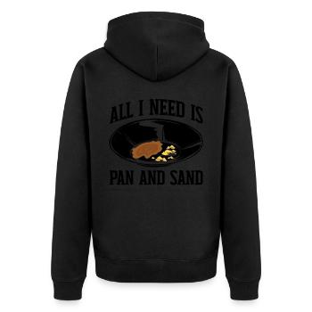 Funny gold panners Gold seekers Enough gold for today - Unisex Premium Organic Zip Hoodie - black - Back - Nico (187cm)